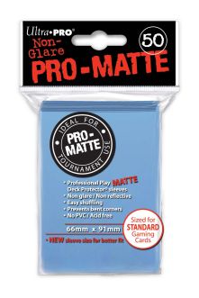 UPI84188 Ultra Pro Pro-Matte Deck Protectors Pack: Light Blue (DISPLAY 12)