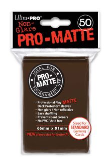 UPI84189 Ultra Pro Pro-Matte Deck Protectors Pack: Brown (DISPLAY 12)
