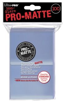 UPI84731 Ultra Pro Pro-Matte Standard Size Deck Protector Sleeves: Clear (100)