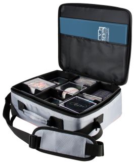 UPI85515 Ultra Pro Collectors Deluxe Carrying Case: Silver with Red Trim