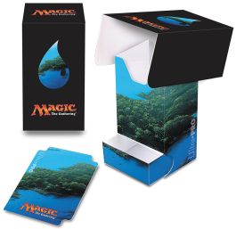 UPI86532 Ultra Pro Magic the Gathering: Mana Series 5 Island Full View Deck Box with Tray