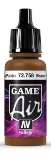 VAL72758 Vallejo Game Air: Brassy Brass (17 ml)