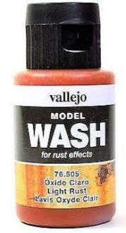 VAL76505 Vallejo Model Wash: Light Rust (35ml)