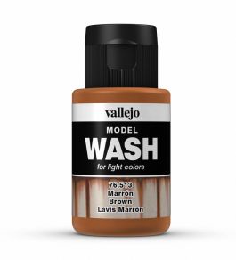VAL76513 Vallejo Model Wash: Brown (35ml)