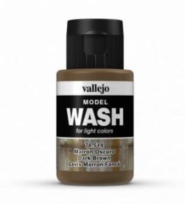 VAL76514 Vallejo Model Wash: Dark Brown (35ml)