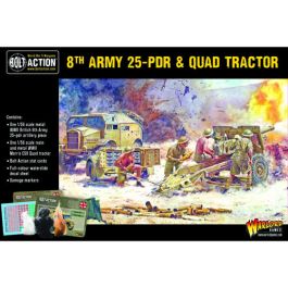 Bolt Action: British 8th Army 25 Pounder, Quad and Limber