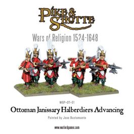 WLGWGP-OT-51 Warlord Games Pike and Shotte: Ottoman Janissary Halberdiers Advancing