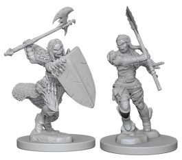 Pathfinder Deep Cuts Unpainted Miniatures: Half-Orc Female Barbarian