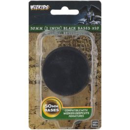 WizKids Deep Cuts Unpainted Miniatures: 50mm Round Base (10) Black