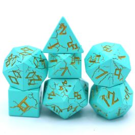 7-Set Barbarian: Chrome Turquoise with Gold