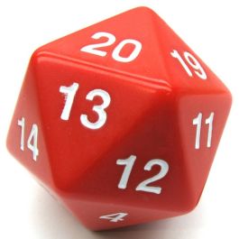 d20Single55mm countdown Red