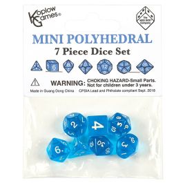 7-Set Mini ice: Polyhedral : Translucent: Blue/White