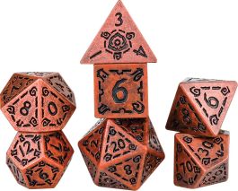 Role Playing Game Dice Set (7): Illusory Metal - Copper