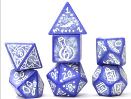 Role Playing Game Dice Set (7): Illusory Stone - Purple Agate