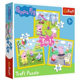 Puzzle: Peppa Pig 3in1 20/36/50pc Happy