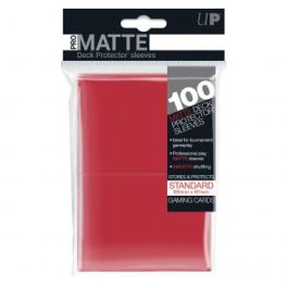 100ct Pro-Matte Red Standard Deck Protectors