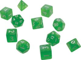 Eclipse: Poly 11 Dice Set- Lime Green