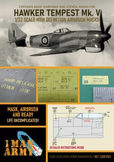 1ManArmy 1/32 Hawker Tempest Mk.V Airbrush Paint Mask