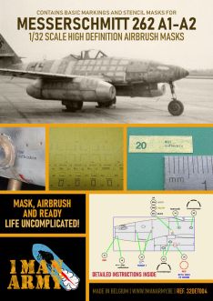 1ManArmy 1/32 ME 262 A1/A2 Airbrush Paint Mask