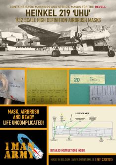 1ManArmy 1/32 HE 219 UHU Airbrush Paint Mask