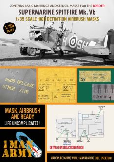1ManArmy 1/35 Supermarine Spitfire Mk. Vb High Definition Mask for Border