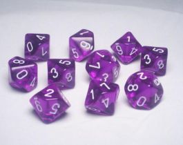 Translucent: Poly D10 Purple/White (10) Revised