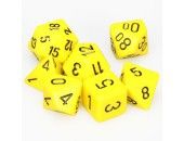 CHX25402 Chessex Manufacturing Opaque: Poly Set Yellow/Black (7)