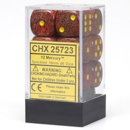 CHX25723 Chessex Manufacturing Speckled: 16mm D6 Mercury (12)