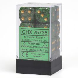 CHX25735 Chessex Manufacturing Dm3 Speckled 16mm D6 Golden Recon (12)