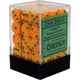 CHX25912 Chessex Manufacturing Speckled: 12mm D6 Lotus Block (36)