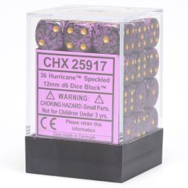 CHX25917 Chessex Manufacturing Hurricane 12mm D6 Dice Block (36)