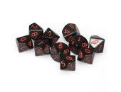 CHX26218 Chessex Manufacturing Opaque: Poly D10 Black/Red (10)