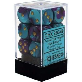 Gemini 5: 16mm D6 Purple Teal/Gold (12)
