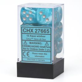 CHX27665 Chessex Manufacturing Dm5 Cirrus 16mm D6 Aqua/Silver (12)