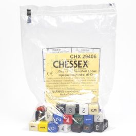 CHX29406 Chessex Manufacturing Opaque: D6 Poly Assorted Bag of Dice (50)