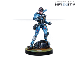 Infinity: PanOceania Patsy Garnett, Orc Troops Varuna Div. NCO (Submachine Gun)