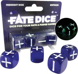 EHP9020 Evil Hat Productions Fate Core RPG: Fate Dice - Midnight (4)