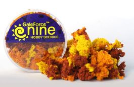 GF9GFS015 Gale Force Nine Miniatures Tools: Hobby Round Autumn 3 Color Clump Foliage Mix