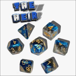 GKG239 Gate Keeper Games Halfsies Dice - The Heir (7 Polyhedral Dice Set)