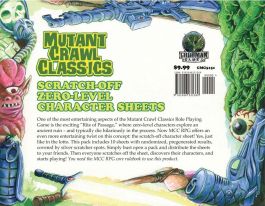 GMG5151 Goodman Games Mutant Crawl Classics RPG: 0-Level Scratch Off Character Sheets