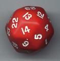 KOP06009 Koplow Games Opaque: Triantakohedron D30 Red/White