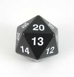 Opaque: 55mm D20 Countdown Black/White
