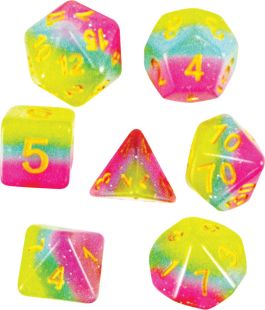 Transparent: Layered Poly Pastel Assortment (7)(Hook Top)