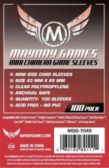 MDG7045 Mayday Games Inc Sleeves: Mini Chimera Game Sleeves 43mm x 65mm Red(100)