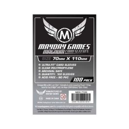 MDG7103 Mayday Games Inc Sleeves: Magnum Silver Sleeves 70mm x 110mm (Lost Cities)(100)