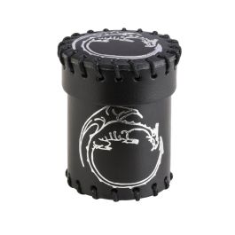 QWSCDRA101 Q-Workshop Dice Cup: Dragon Black Leather