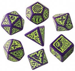 QWSSPAT76 Q-Workshop Pathfinder Goblin Purple/Green Dice Set (7)