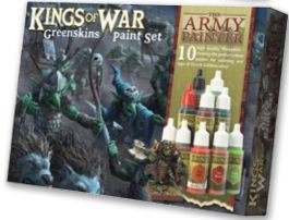 TAPWP8014 Army Painter Warpaints: Kings of War Greenskins Paint Set (10)