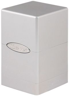 UPI84850 Ultra Pro Metallic Silver Satin Tower Deck Box