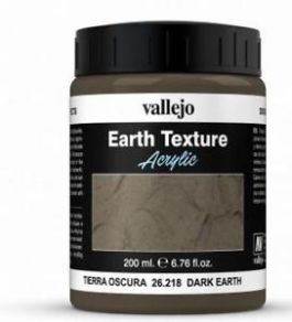 VAL26218 Vallejo Earth Texture: Dark Earth (200ml)